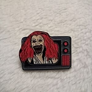 2/$10 Fright Night Horror TV Acrylic Pin with Red Hair